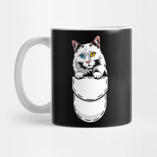 Funny Turkish Angora Pocket Cat Mug